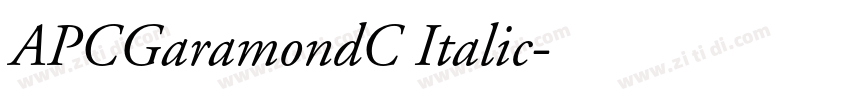 APCGaramondC Italic字体转换